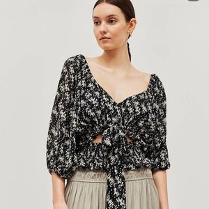 Good&Gather Floral Cut-out Top